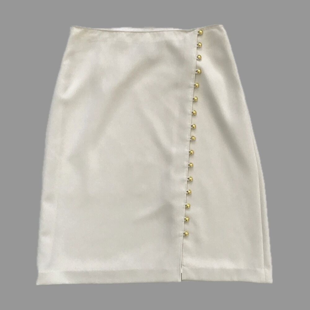 Talbots Ivory Neutral Straight Pencil Knee Length Skirt Women's Size 2 - Picture 5 of 9